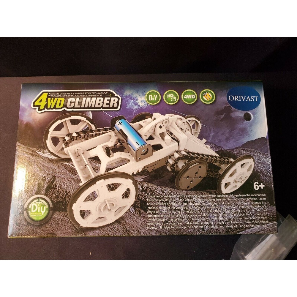 DIY 4WD Climber Car Assembly Toy Electric Mechanical Construction Kit Parts only